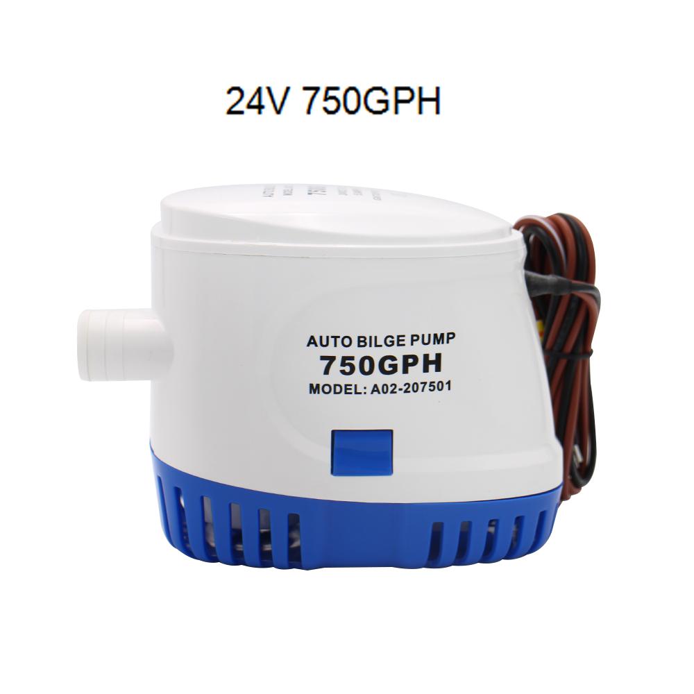 DC12V/24V Automatic bilge pump 600/750/1100GPH auto submersible boat water pump,electric pump for boats accessories marin