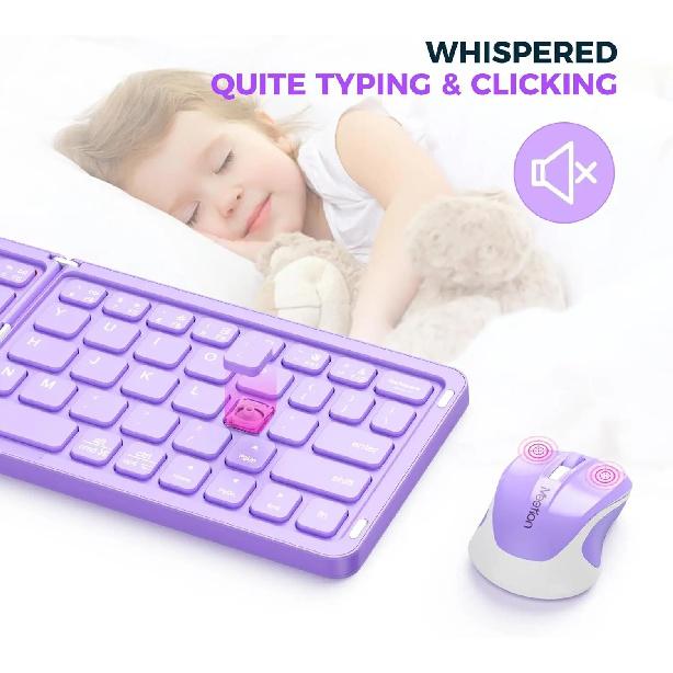 Teclado ultra Compacto Plegable Foldable Folding Wireless Portable Bluetooth Keyboard With Stand Holder for Travel