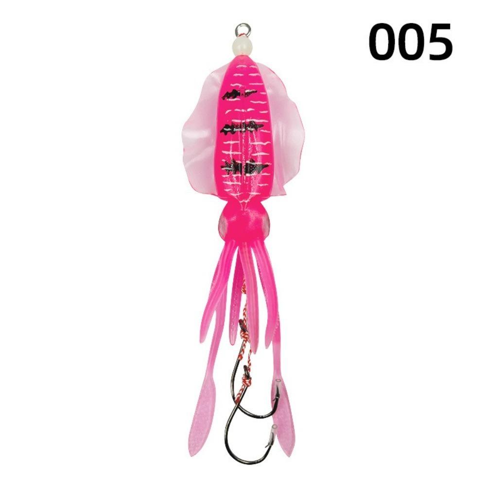 Soft Rubber Rubber Squid Skirts 10CM/15CM Double Hook Lures Octopus Fishing Lures  Trolling Fishing