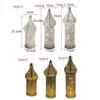 Украшение дома Золотая полая лампа из кованого железа Фонарь Атмосферы Декоративная лампа Украшения Рамадан Поделки Декоративные украшения