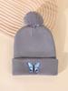 In Autumn And Winter, Butterfly-Printed Knitted Caps, Pullovers, And Hot-Selling Wool Caps For Traveling And Keeping Warm