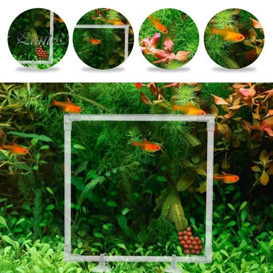 Fish Feeding Ring Aquarium Floating Food Feeder Square Ring with Suction Cup Fish Tank Accessories for Guppy Betta Goldfish