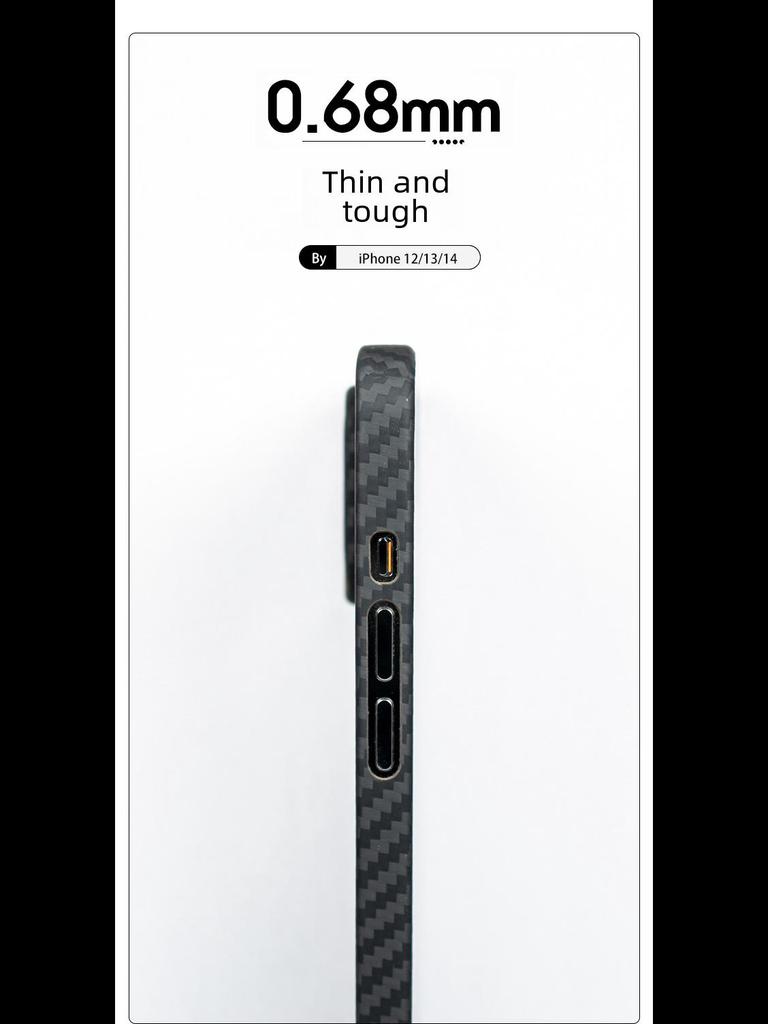 Чехол для iPhone 12/13/14/15 Pro Max из кевларового арамидного волокна — дизайн Crater All-Inclusive