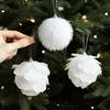 8 см Белый Пенопластовый Рождественский Шар Орнамент Снежное Праздничное Украшение Легкий Блестящий Подвесной Кулон на Елку для Дома Новый Год