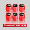 For S 4/6/10Pcs Car Styling Fluorescent Tire Valve Caps Auto Exterior Accessories S RS SLINE A1 A2 A3 A4 A5 A6 A7 A8 ABT