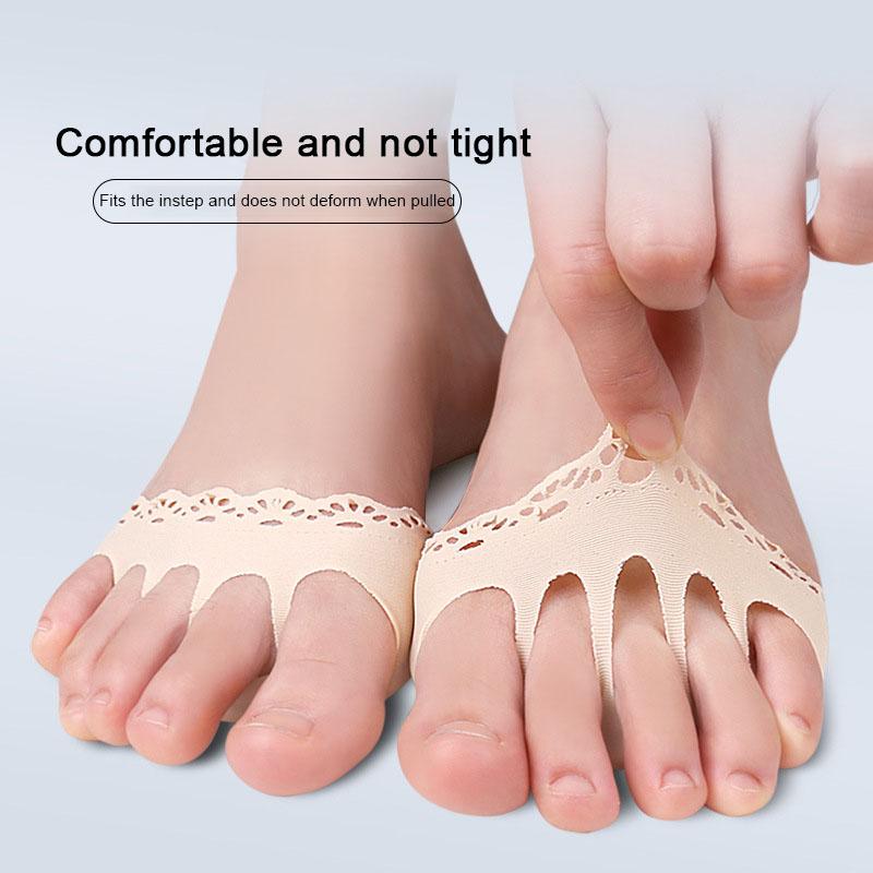 Lace Five Toes Socks Forefoot Pads for Women High Heels Half Insoles Calluses Corns Pain Relief Anti-Abrasion Feet Shoe Inserts