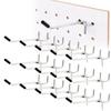 SOY'S F15-Piece Perforated Board Set with Hooks (24 Types) (Fits 5.5mm Thick Boards) with Rubber, 25mm Hole Pitch, 5mm Hole Diameter, Fastening Hardwa