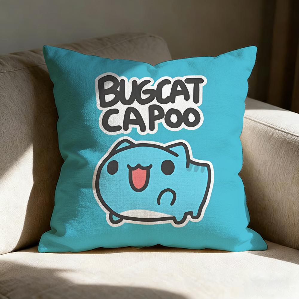 Чехол для подушки с изображением Capoo из мультфильма B-bugcat, двусторонний принт, подушка для дивана, подушка для изголовья кровати