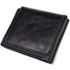 Unisex Wallet with Coin Holder Made of Glossy Genuine Leather GRANDE PELLE Wallet 16806 Black