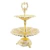 Cup Cake Tower Stand 2 Tier Alloy Elegant Tiered Cake Display Holder Serving Tray Silver White