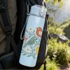 1PC Twin Floral Songbirds 750ml Color Plastic Sports Water Bottle Leakproof Flip Straw Lid Suitable for Sports Office Home Use