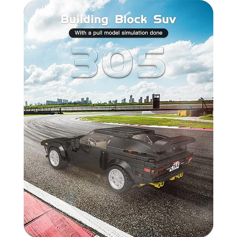 MOULD KING 27032 Speed Champion Racing Car Building Sets with Acrylic Display Case, GTS-5 Super Car