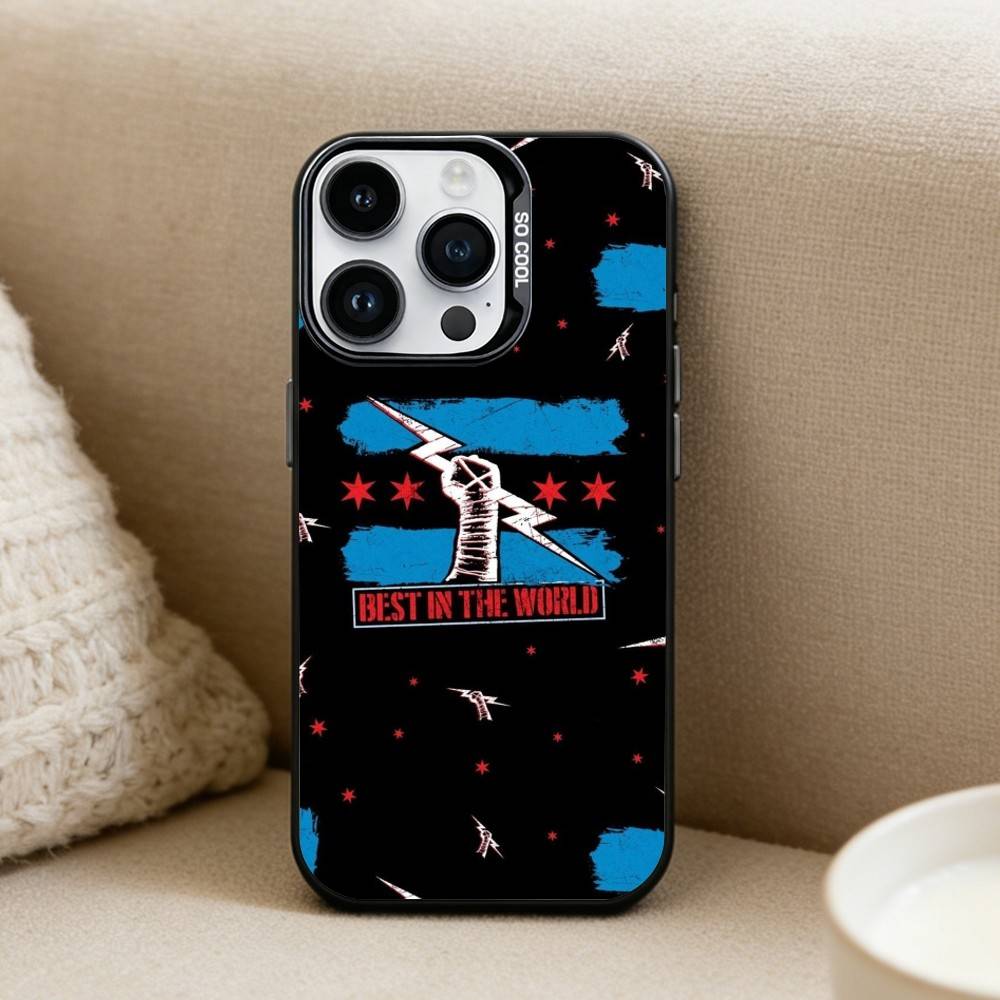 BOXER CM P-Punk Phone Case For iPhone 16,15,14,13,12,17,Pro,MAX Black Matte Shockproof Cover