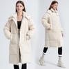 Womens Longline Knee-Length Puffer Coat Winter Warm Loose Cotton-Padded Jacket Hooded Thick Outerwear