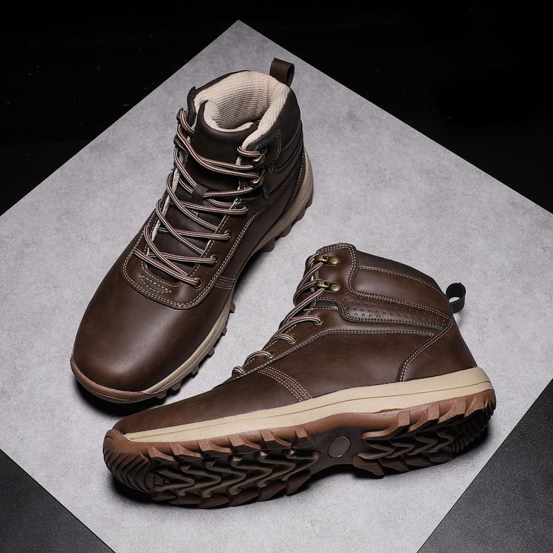 Snow Boots Men's Winter New Item with Plush Warm Cotton Shoes Thick Soled Men's Boots Northeast Thick Cotton Shoes