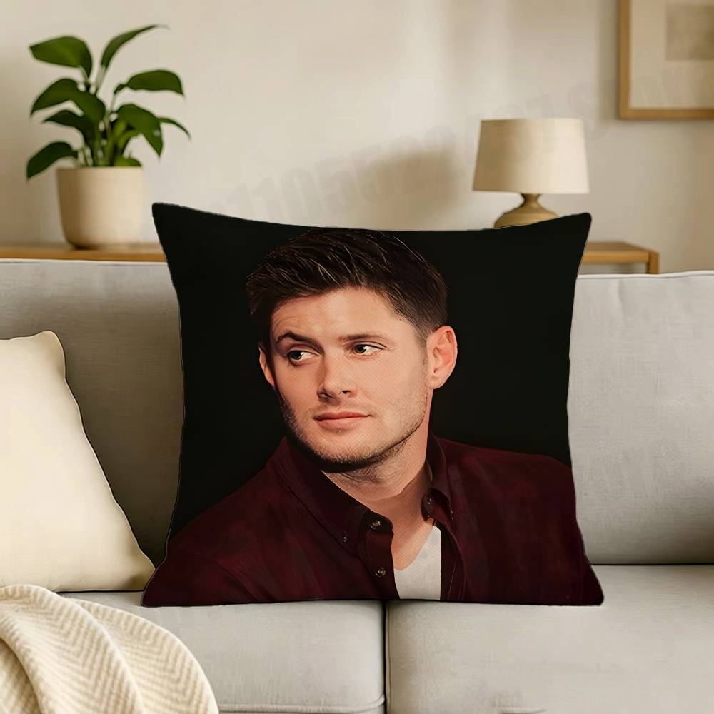 JJensen Ackles Actor Print Throw Pillow Cover Square Cushion Case for Living Room Bedroom Decor