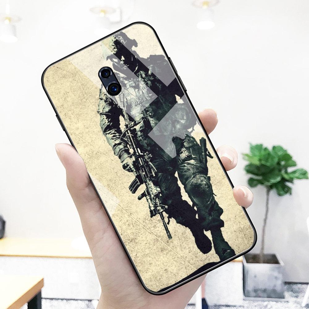Для Oppo R9s plus чехол со стеклянной задней панелью чехол с изображением солдата аниме для Oppo R9 R9S R11 R11S Plus R17 R15 F9 Pro Find X A7X Reno