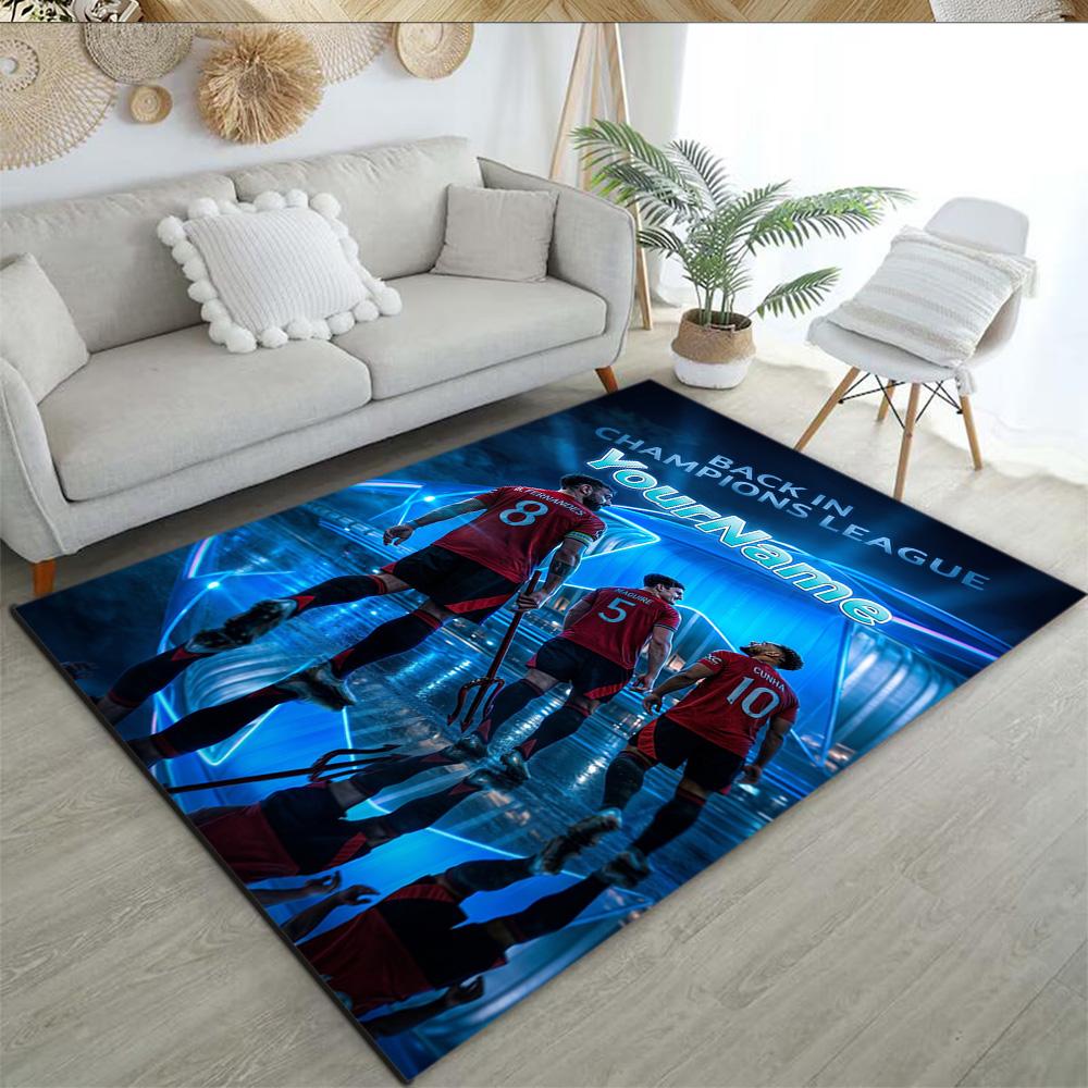 Manchester Personalized Text Area Rug Perfect for Bedrooms Game Room Living Rooms Dormitory Anti-slip Rug Office home decor Spiritual Gift