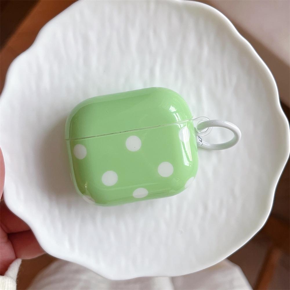 Macaron polka dot earphone cover for Apple AirPods 1 /1 generation simple solid color case PRO1 personality PRO1