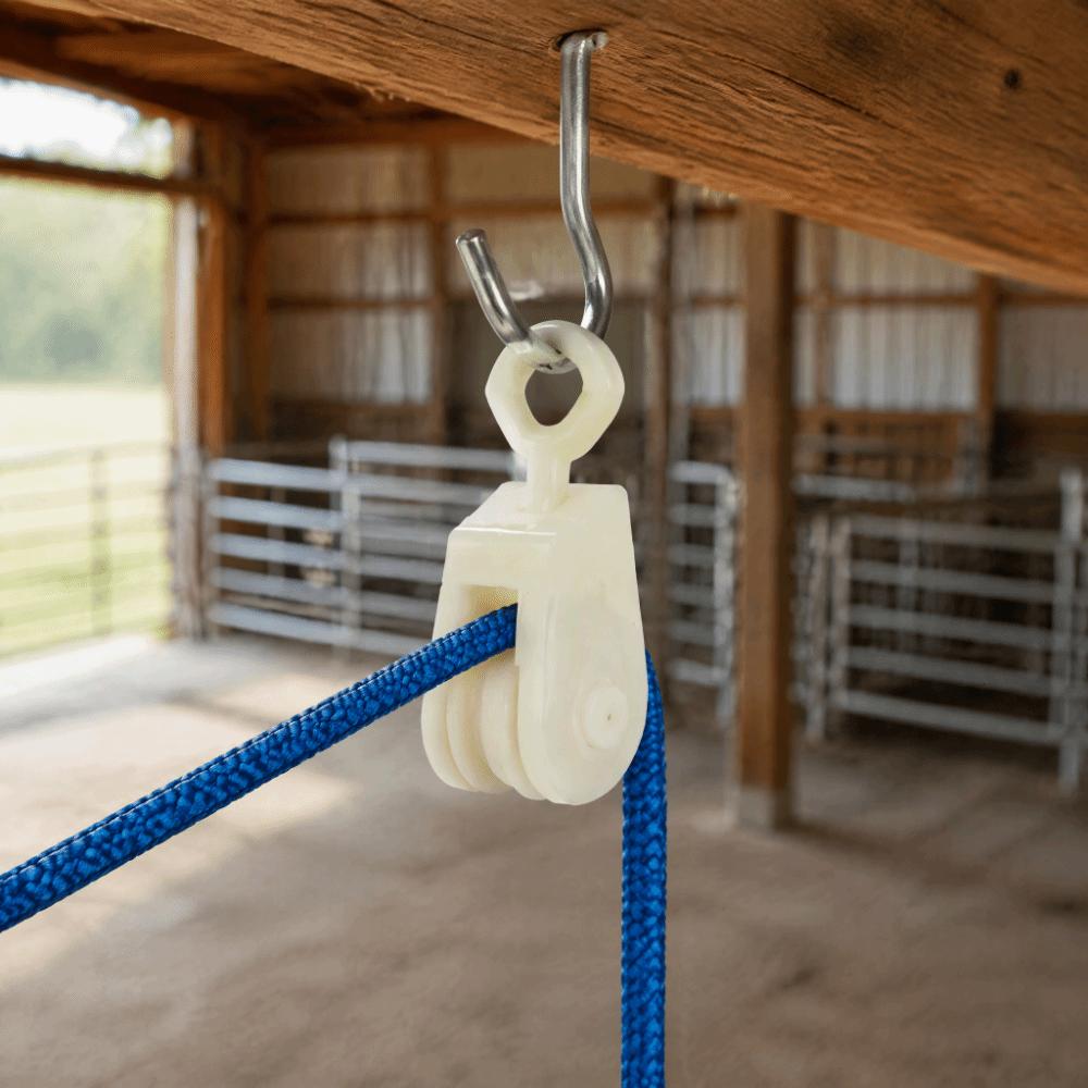 25pcs Plastic Fixed Pulley System Enclosed Chicken House Pulley Livestock Pulley Livestock Farm