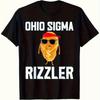 Футболка с мемом Ohio Sigma Rizzler для Поколения Z, вирусная в интернете, с изображением картофеля, знака доллара, очков, черная с коротким рукавом