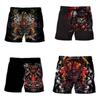 Ghost Japanese Samurai Mask Warrior Muay Thai Boxing Kickboxing Shorts 3D Print Training Unisex Men Women Fitness Gym Sport Workout Casual Streetwear