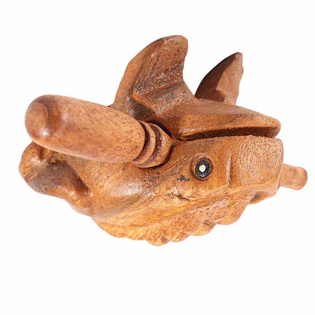 Thailand Traditional Craft Wooden Lucky Frog Croaking Musical Instrument Home Office Decor #1
