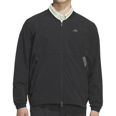 Легкая куртка Adidas Golf Adizero черного цвета, мужская, из смесовой водоотталкивающей ткани, на молнии