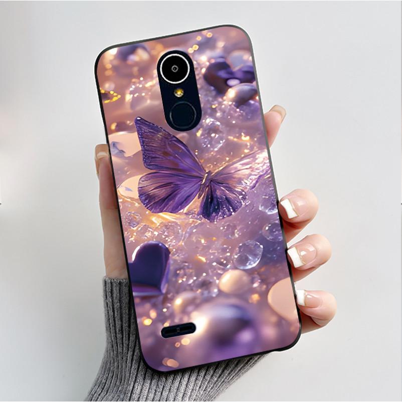 Чехол для LG K8 2017/LG K8 2018/LG K9 2018 Мягкий Силиконовый Черный Корпус для LG K10 2016/LG K10 2017 Чехол Милый Цветочный Мультяшный Чехол