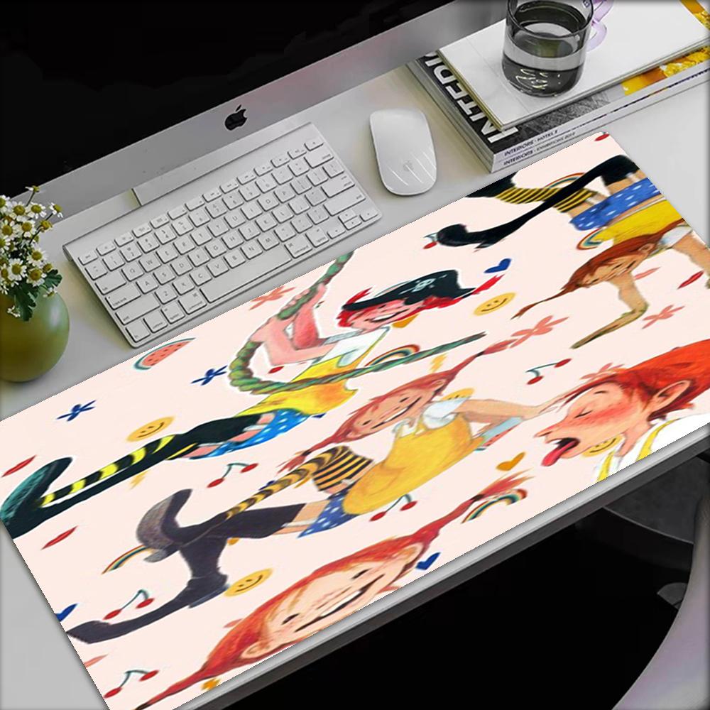 Pippi Longstocking Theme Mouse Pad, Non Slip Rubber Base, Multifunctional Office & Home Decor, Perfect for Workspace Personalization.
