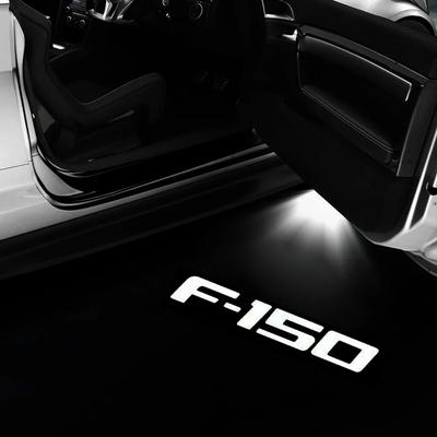 Белый шильдик F-150 для подсветки двери Ford, приветственная подсветка Ford, проекторы логотипа F-150, лампа подсветки двери F150 для стиля автомобиля Ford