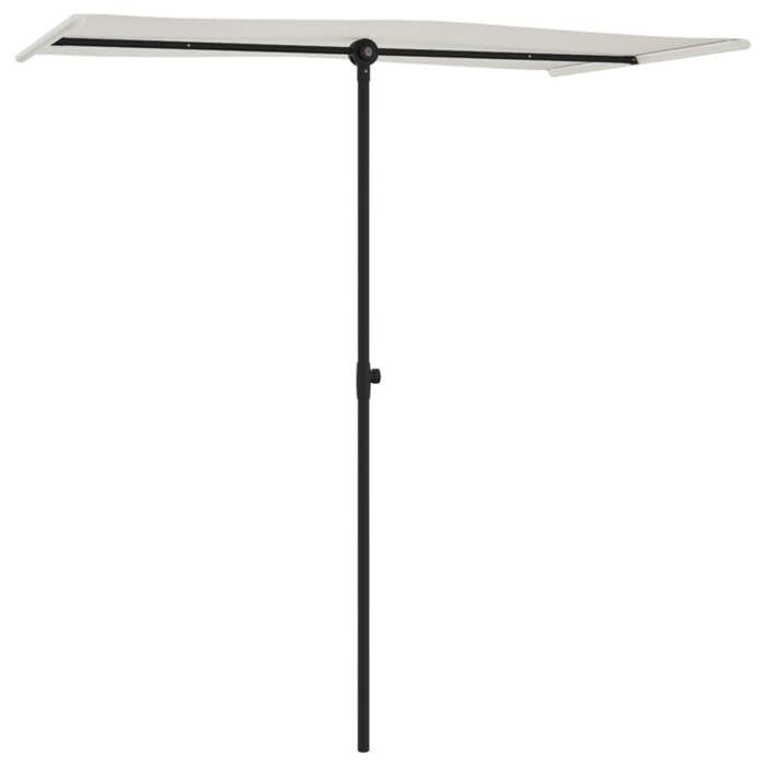 VidaXL Garden Parasol with Aluminum Pole, Patio Sunshade, Sun Shelter, Outdoor Terrace Parasol, 47329