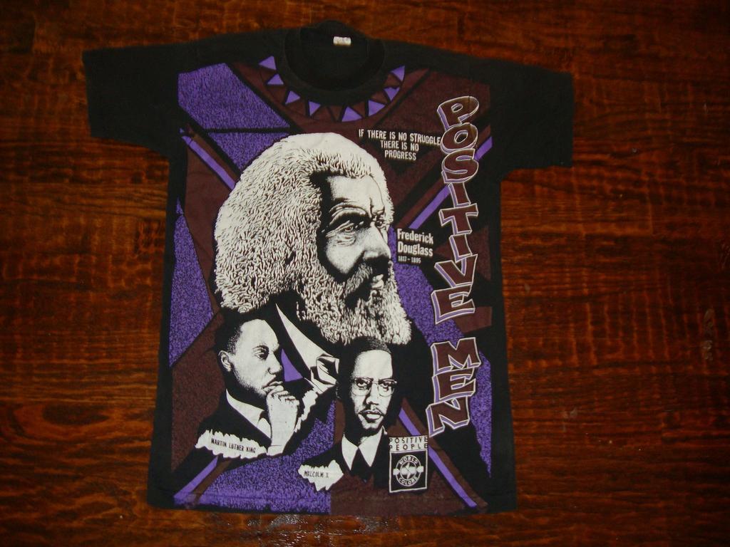 Vintage 90's Positive Men Malcolm X Fredrick Douglass Martin Luther King Jr People All Over Print T Shirt Size L large
