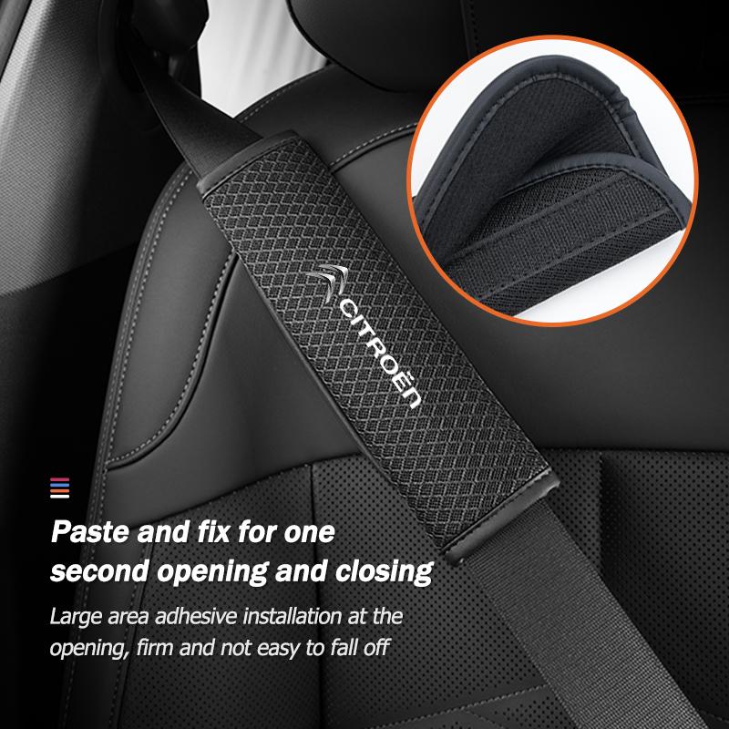 OCDK9 Car Seat Safety Belt Pad Ice Silk Shoulder Strap Shoulder Cover For Citroen C4 C3 C5 C1 C2 C6 C4L DS3 DS4 Berlingo Picasso