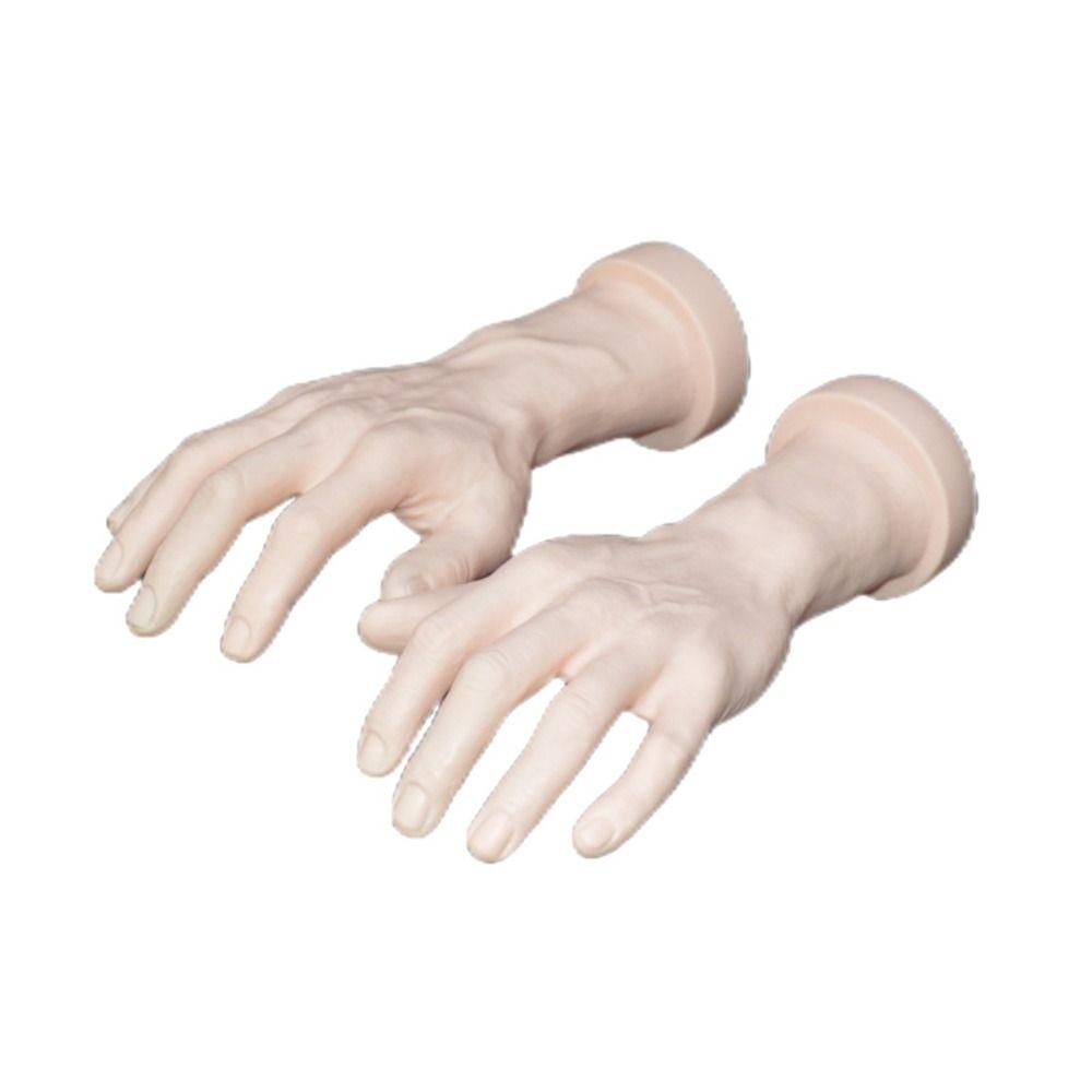 PVC Male Hand Model Realistic Jewelry Display Holder New Hand Display Model Gloves Display