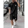Летний новый мужской комплект Sport Wear: уличный хип-хоп, повседневный, модный, удобный и мягкий, с 3D-печатью буквенного узора