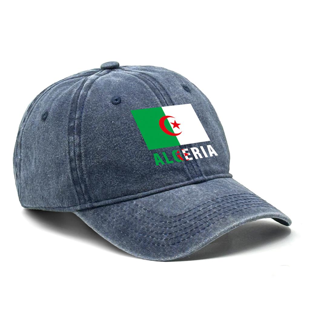 Flag Of Algeria Caps 100% Cotton Snapback Baseball Hat Man Caps Fit Simple Adjustable Baseball Caps One Size Fits All