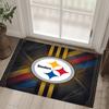 Pittsburgh Steelers Design Crystal Velvet Carpet Cozy Non?Slip Printed Rug For Bedroom Living Room Entrance
