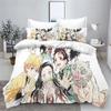 Demon Slayer Kimetsu No Yaiba Kamado Nezuko Anime 100% Polyester Bedding Set Duvet Cover Set Printed Cartoon Home Decor
