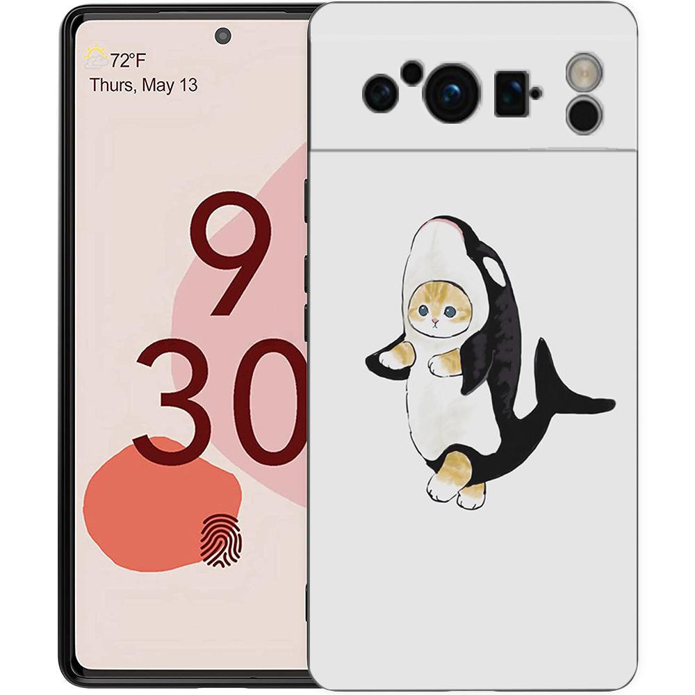 Милые Животные Мультяшный Кот Чехол для Телефона Обложка для Google Pixel 8 7 6 7A 6A Pro 5G Ударопрочный Силиконовый Мягкий 8 Pro 5G Чехол Чехлы Сумки