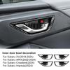 ABS For Subaru Crosstrek 2024 Impreza 2024 Control Panel Water Cup Frame Carbon Fiber Pattern Style RHD LHD Decor Accessories