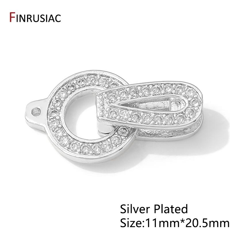 Застежки с жемчугом, латунь с покрытием 14K золотом, Соединители-застежки, Замок с инкрустированным цирконием, Для изготовления браслетов, ожерелий своими руками