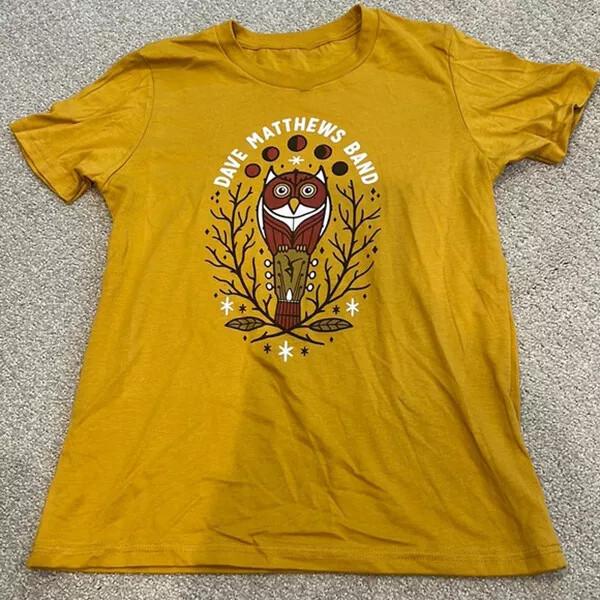 Dave Matthews Band Winter Tour Concert Shirt Yellow Unisex S-5XL Unisex T-Shirt