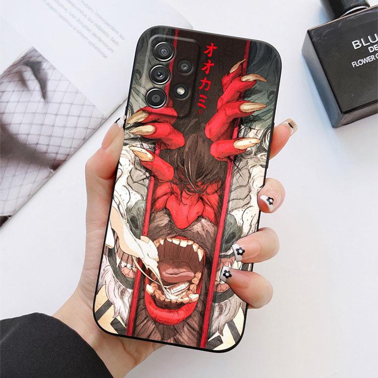 Чехол для телефона Самурайский Призрак Ханья Укиё-Э Маска Для Samsung S24 FE S25 Ultra A03 A04 A05 A06 A12 A13 A16 A26 A35 A36 A56 A55 Чехол