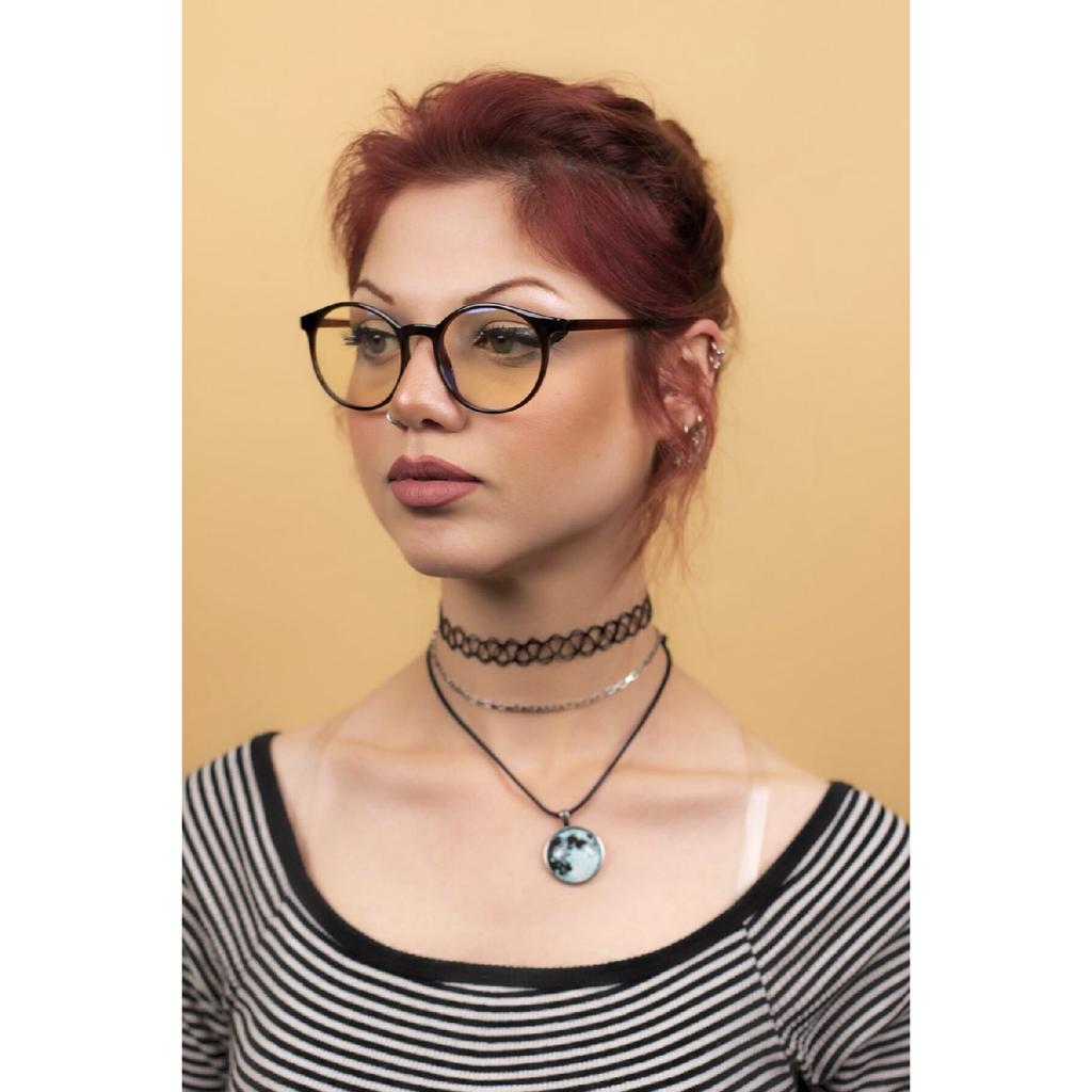 Unisex Bone Brown Blue Light Protected Screen Glasses (computer Screen Glasses)