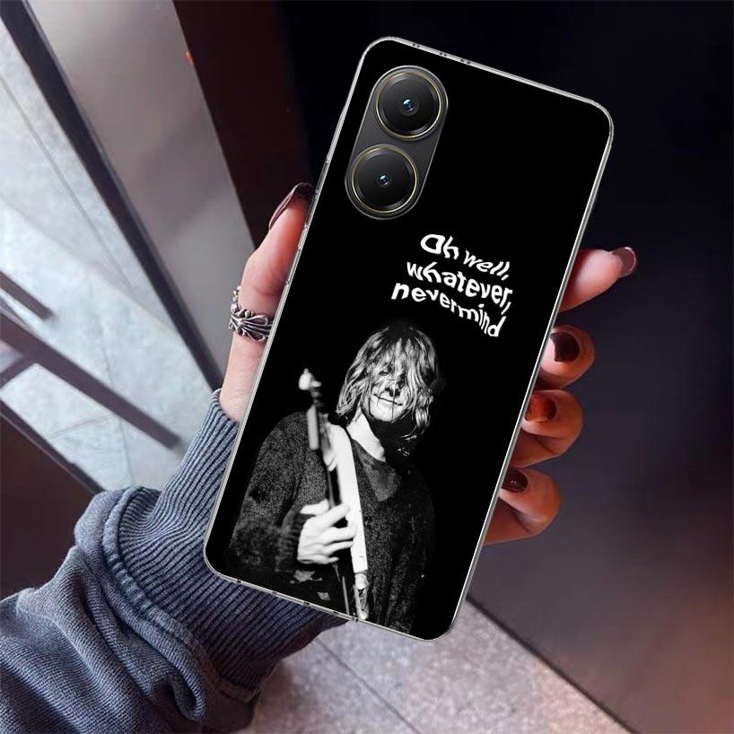 Retro Singer Kurt Cobain Phone Case For Xiaomi Poco X7 X6 X5 Pro F7 Ultra Redmi 15C 15 13 13C 12 12C 10 10A 10C 9 9A 9C 9T Shell