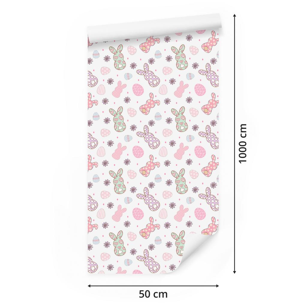 Easter wallpaper white and light gray for living room and bedroom 50x1000