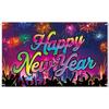 Cartoon Photo Background Banner Festive Happy New Year Decorations  Bar Decoration