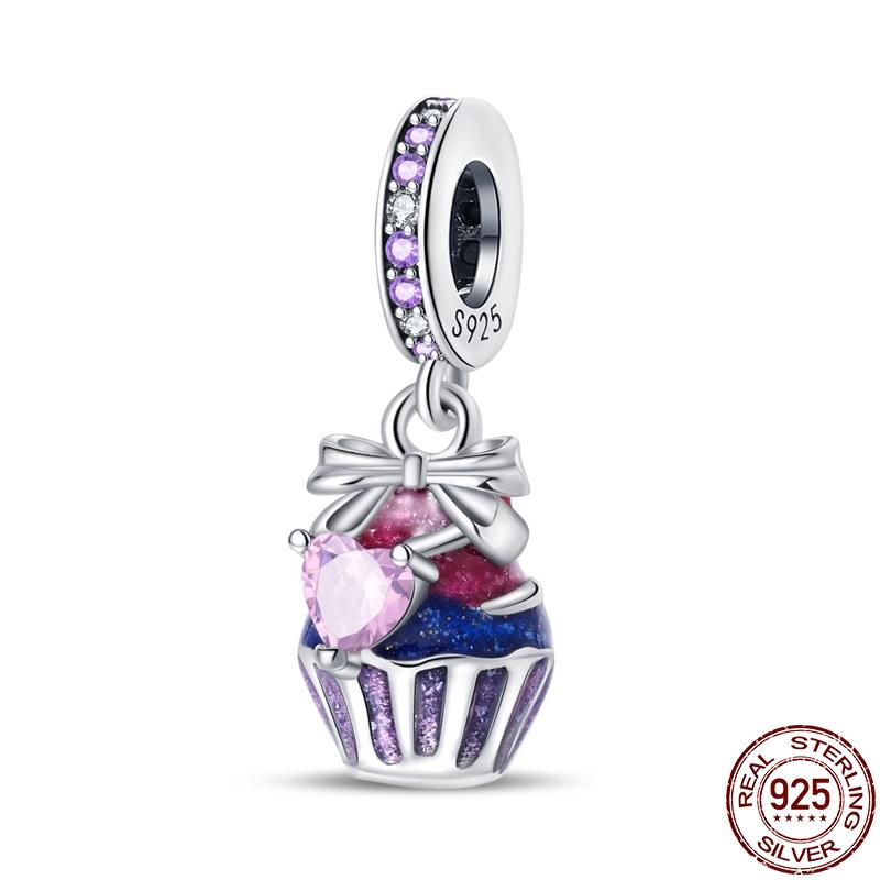 100% Настоящая Медь Подвеска Картошка Фри Пончики Подходит для Оригинального Браслета Пандора для Женщин Подарок на День Рождения Изысканные Ювелирные Изделия