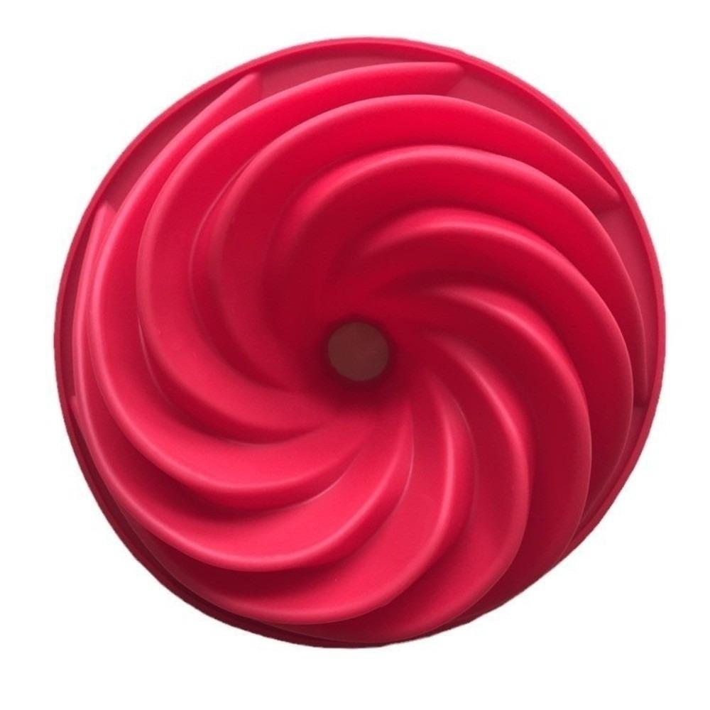 Silicone Spiral Cake Pan Non-Stick Fluted Bundt Pan Multipurpose Round Baking Pan  Home Kitchen